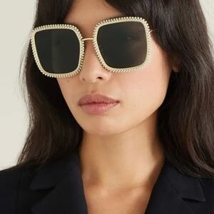 Dior Elegant Pearl-Embellished Sunglasses